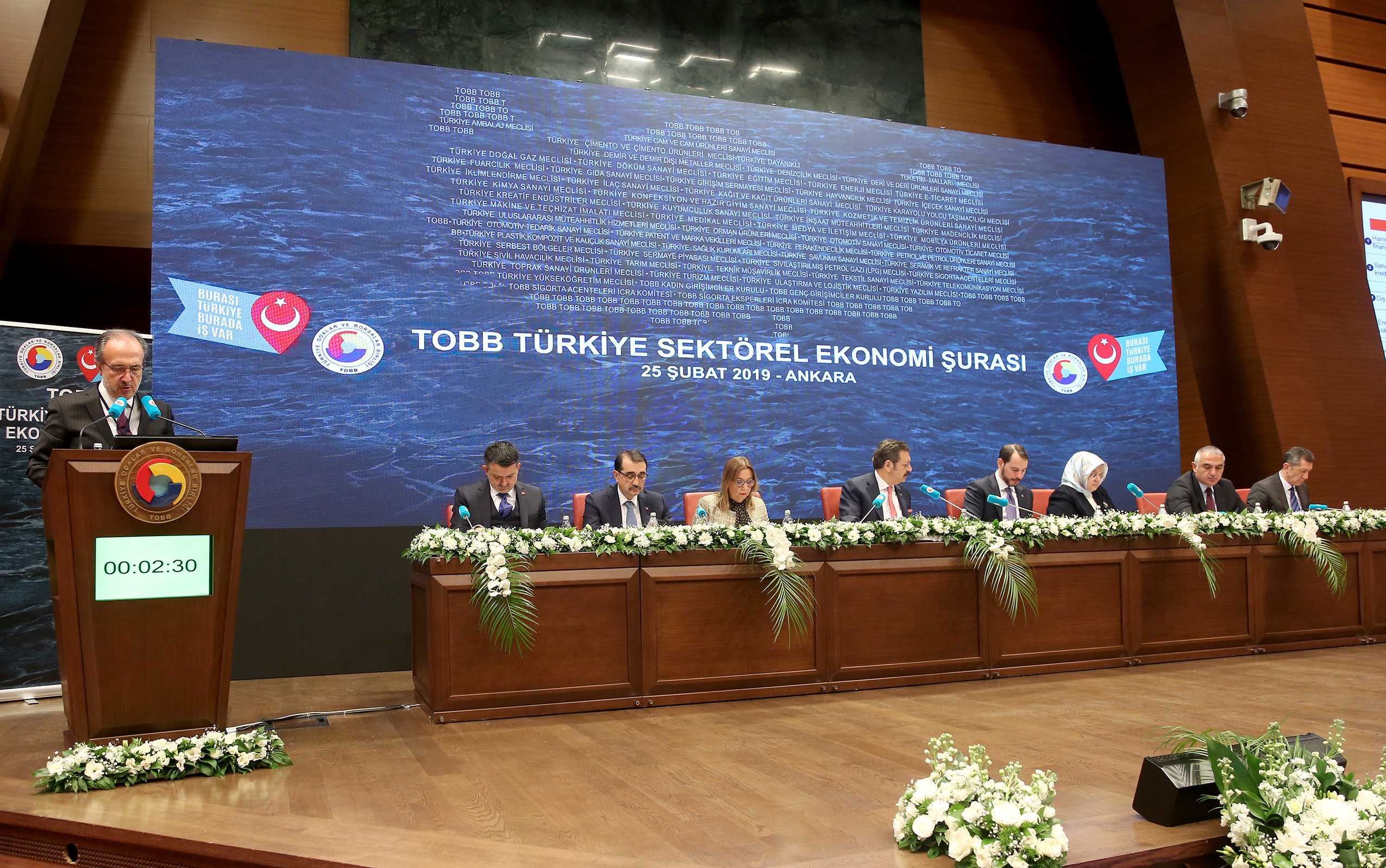 TOBB Türkiye Sektörel Ekonomi Şurası, 7 bakanın katılımıyla gerçekleştirildi