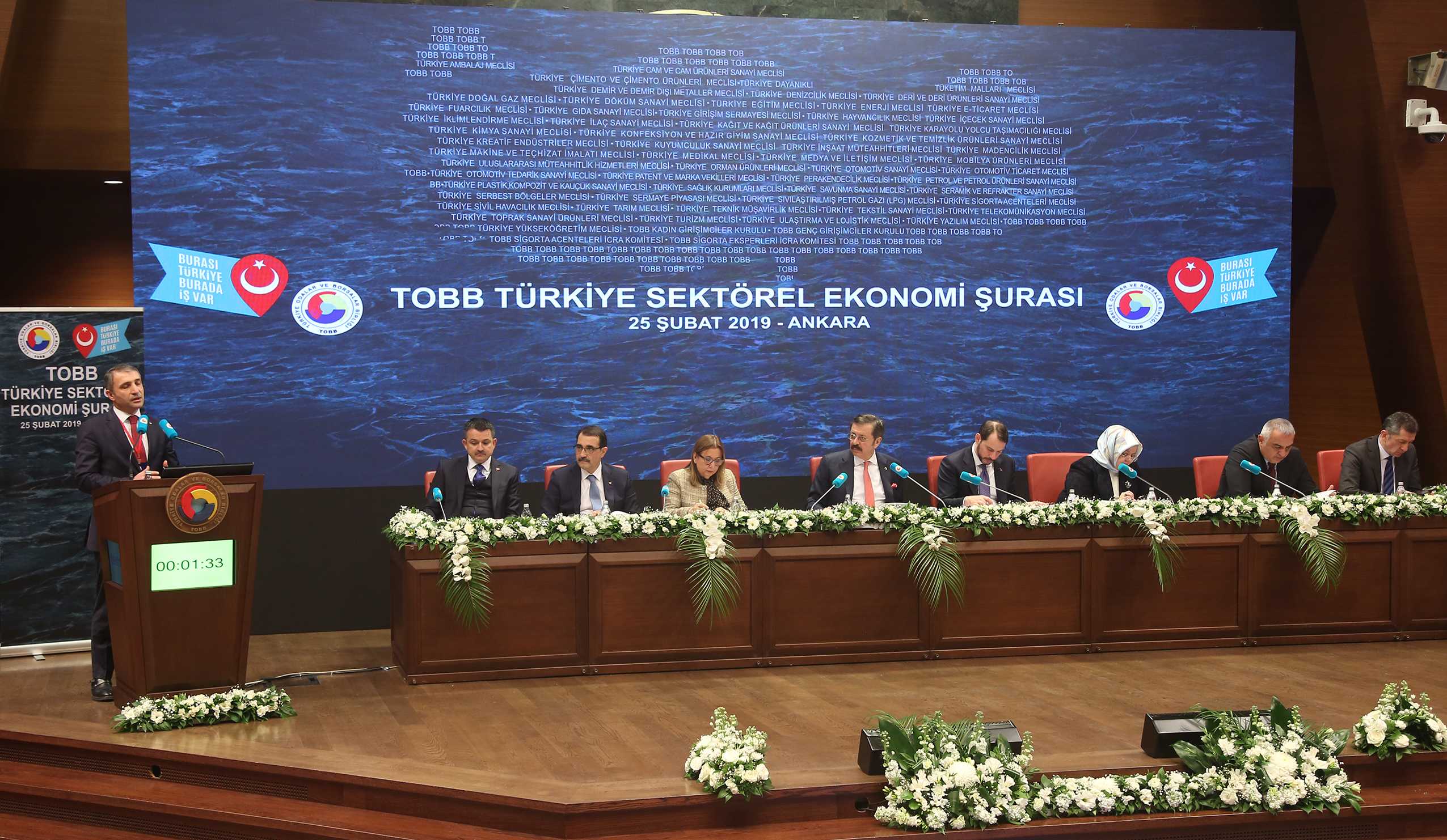 TOBB Türkiye Sektörel Ekonomi Şurası, 7 bakanın katılımıyla gerçekleştirildi