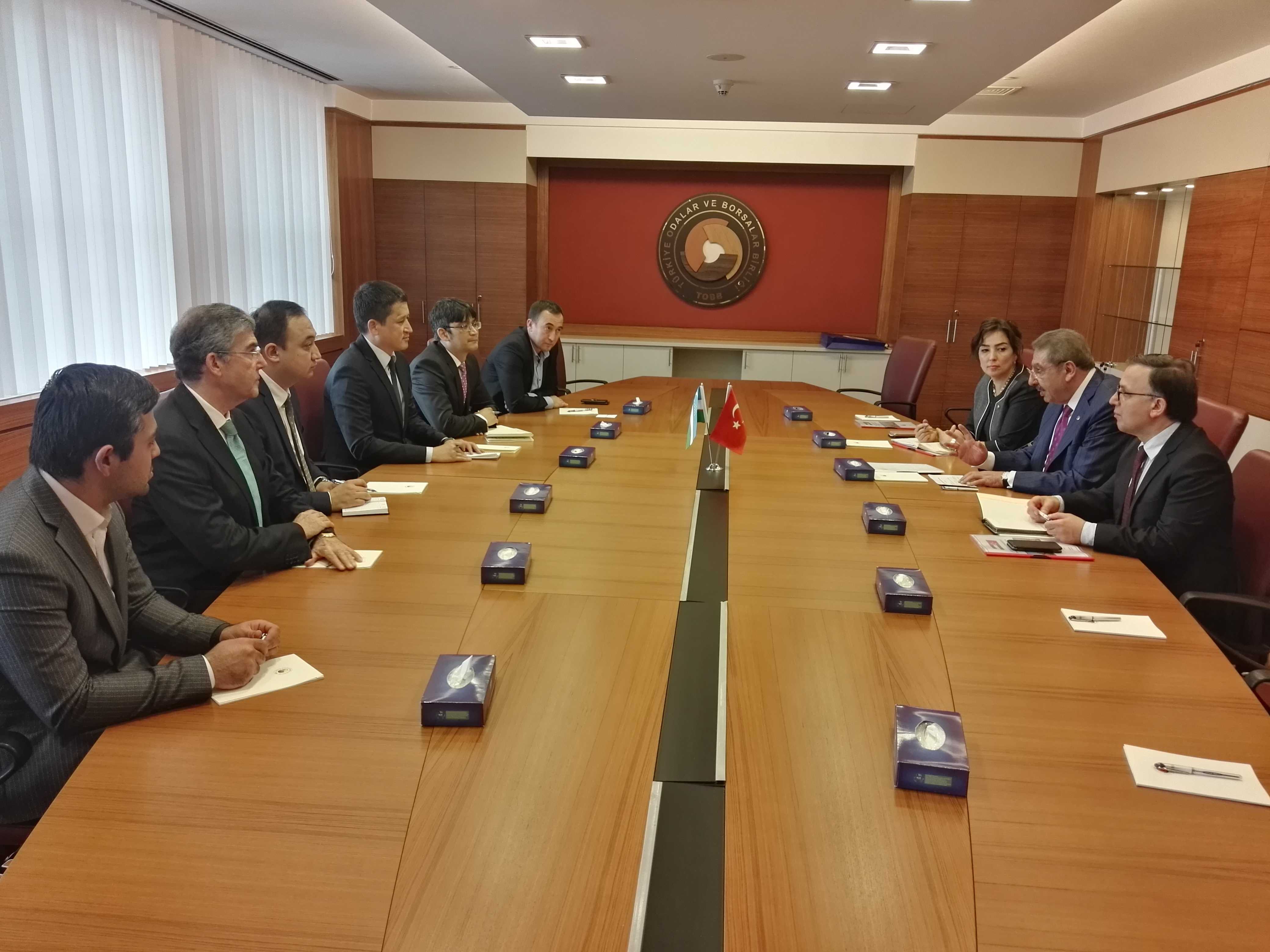 Özbekistan Cumhuriyeti Turizmi Geliştirme Devlet Komitesi Başkanı TOBB’u Ziyaret Etti