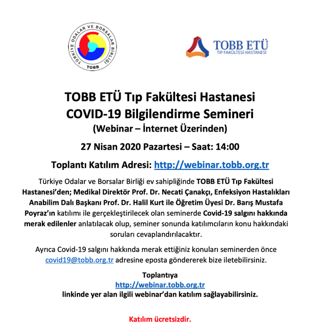 Koronavirüs (Covid-19) Bilgilendirme Semineri
