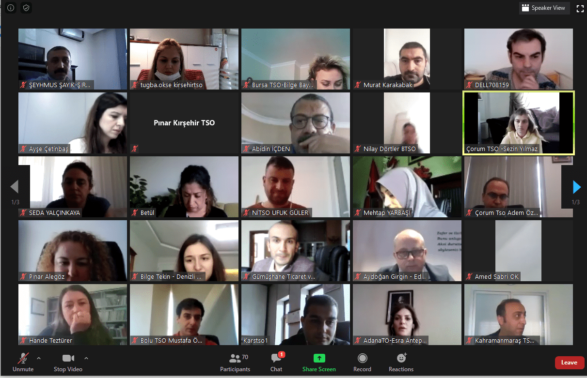 VİDEO KONFERANS YÖNTEMİYLE İHRACAT DESTEK OFİSİ PERSONEL EĞİTİMİ YAPILDI