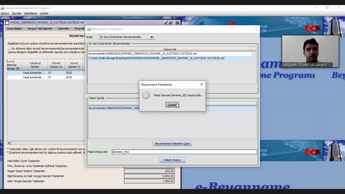 TELEKONFERANS YÖNTEMİ İLE MUH-SGK BİLGİLENDİRME TOPLANTISI YAPILDI