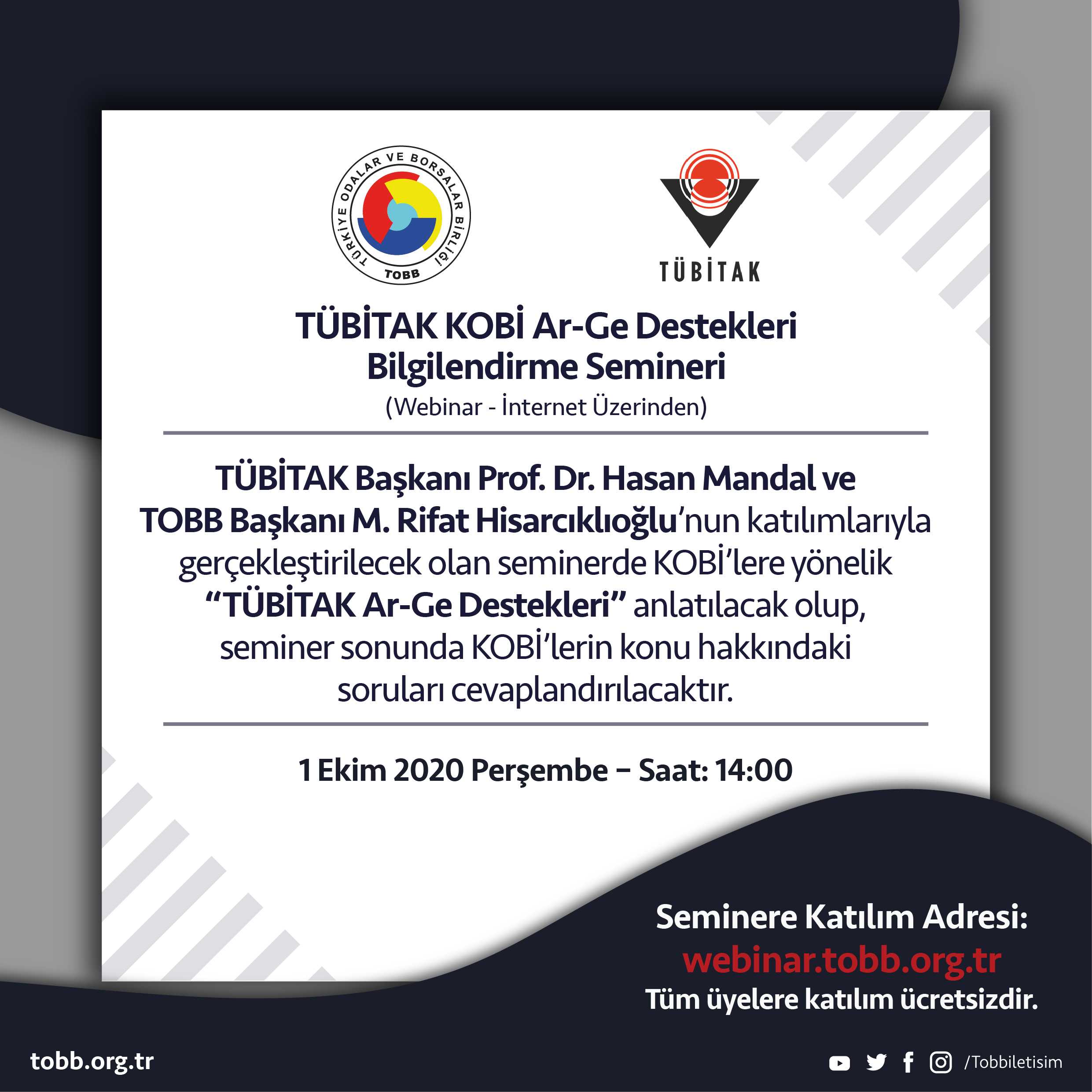 TÜBİTAK-KOBİ AR-GE DESTEKLERİ BİLGİLENDİRME WEBİNARI