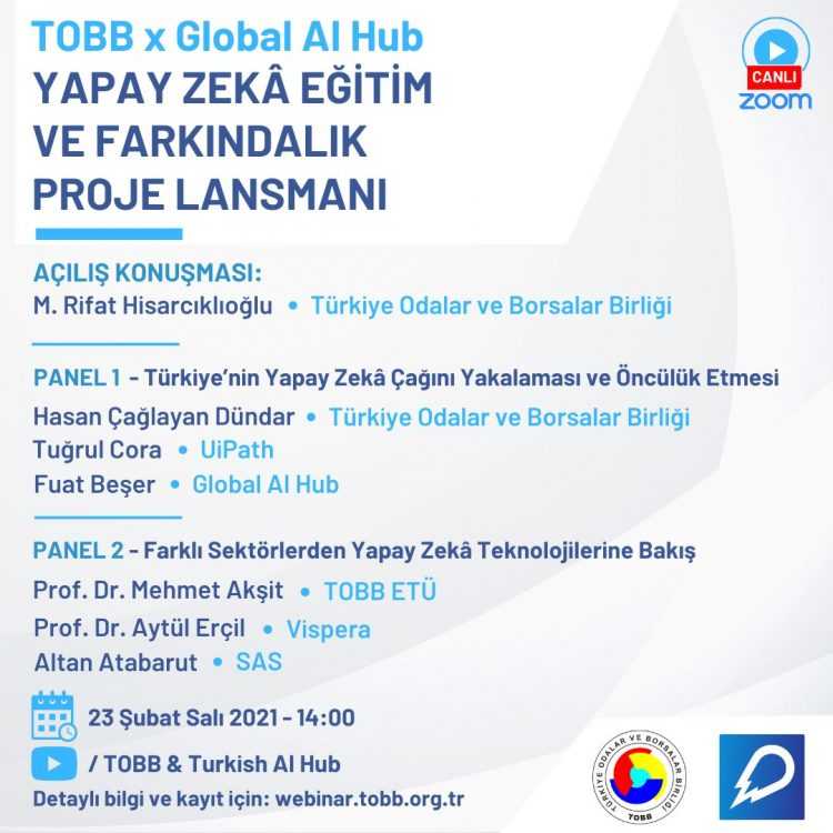 “Yapay Zekâ Eğitim ve Farkındalık Projesi Lansmanı Webinarı”