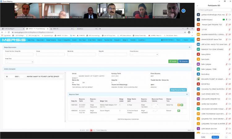 TİCARET SİCİLİ MÜDÜRLÜKLERİ E-BELGE EĞİTİMİ GERÇEKLEŞTİRİLDİ