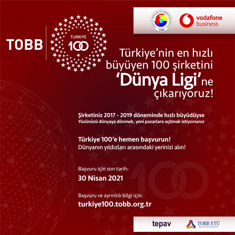 TÜRKİYE 100 PROGRAMI BAŞVURU SÜRESİ UZATILDI