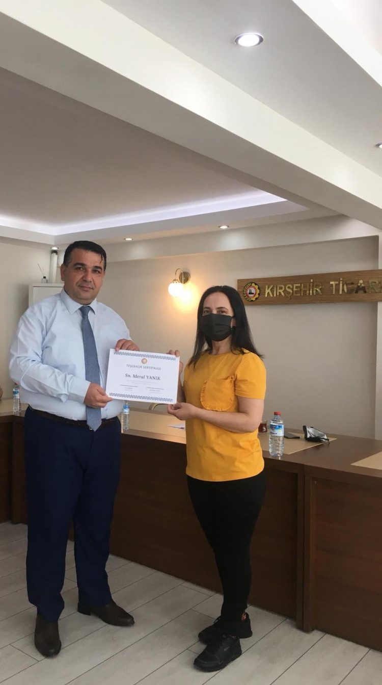 BAŞKANIMIZDAN PERSONELİMİZE TEŞEKKÜR BELGESİ