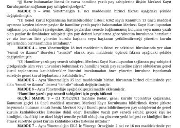 Anonim Şirketlerin Genel Kurul Toplantılarının Usul ve Esasları ile Bu Toplantılarda Bulunacak Bakanlık Temsilcileri Hakkında Yönetmelikte Değişiklik Yapılmasına Dair Yönetmelik