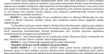 Anonim Şirketlerin Genel Kurul Toplantılarının Usul ve Esasları ile Bu Toplantılarda Bulunacak Bakanlık Temsilcileri Hakkında Yönetmelikte Değişiklik Yapılmasına Dair Yönetmelik