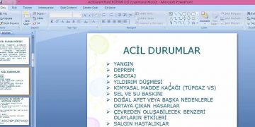 Odamızda Acil Durum Planı Eğitimi düzenlendi.