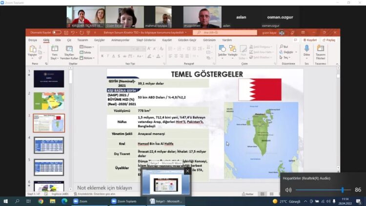 MANAMA TİCARET MÜŞAVİRİMİZ İLE ÜYELERİMİZİ BULUŞTURDUK