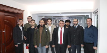 AHİ TEKNOLOJİ TAKIMI’NDAN BAŞKANIMIZ MUSTAFA YILMAZ’A ZİYARET