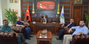 KIRŞEHİR TSO’DAN AHİ EVRAN ÜNİVERSİTESİ REKTÖRÜ Prof.Dr. Mustafa Kasım KARAHOCAGİL’E ZİYARET